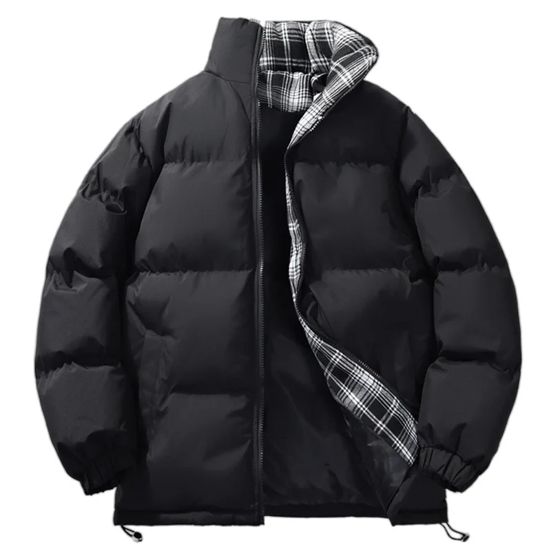 Men Parkas Thick Winter Jackets Warm Quilted Jacket Loose Fashion Casual Cotton-Padded Puffer Coat Unisex Outwear