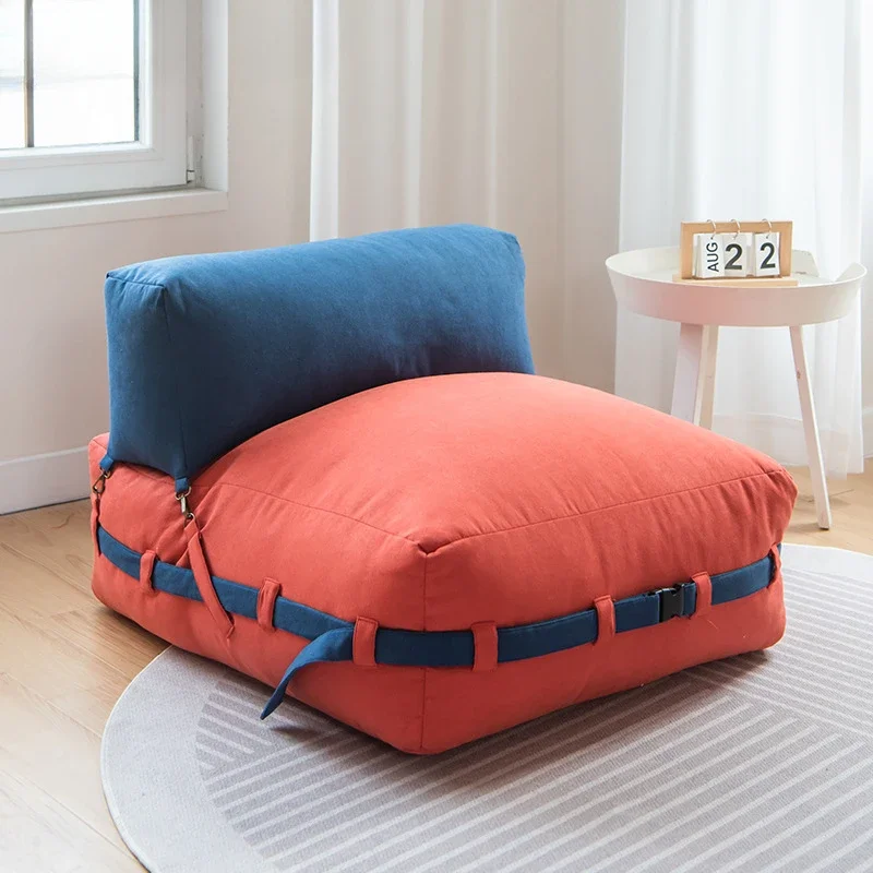 Lazy Sofa Giant Bean Bag Tatami Japanese Creative Balcony Bedroom Sofa Lazy Chair Single Small Bed Puff Memphis Style Floor