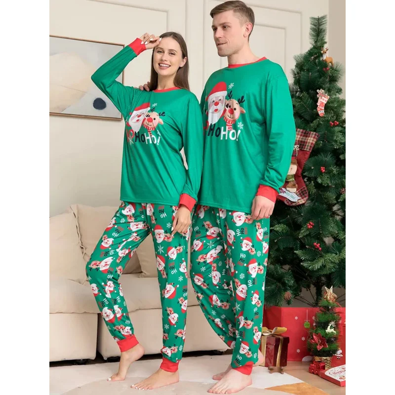 Family Matching Pajamas Farther Mother Kids Family Christmas Sleepwear Family Matching Outfits Top Pants 2PCS Pyjamas