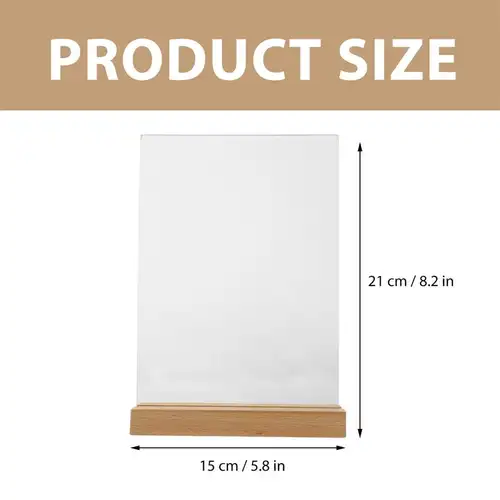 A5 A6 Acrylic Sign Holder Picture Frame Display Stand Clear Paper Holder Table Menu Stands For Wedding Office Restaurant - Image 7
