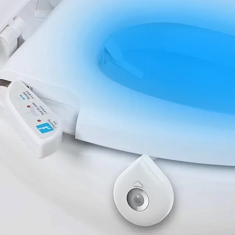 Lâmpada led para vaso sanitário, 8 cores, luz de fundo para vaso sanitário, sensor de movimento, luz noturna, sensor de vaso sanitário, lâmpada de banheiro para crianças