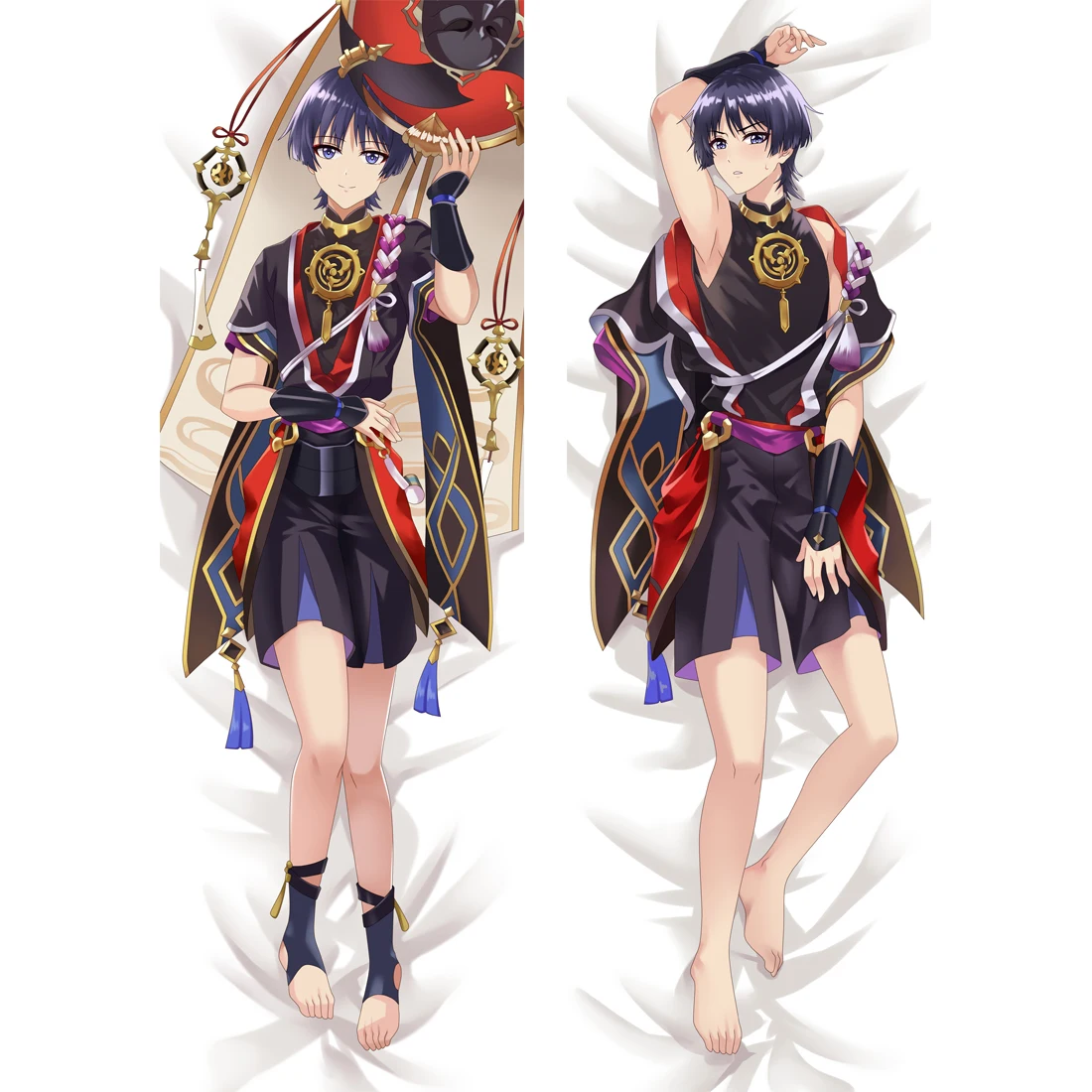 Genshin Impact Scaramouche Dakimakura Pillowcase Peachskin Japanese Bedding Hugging Body Pillow Case Otaku Pillow Cover Dropship