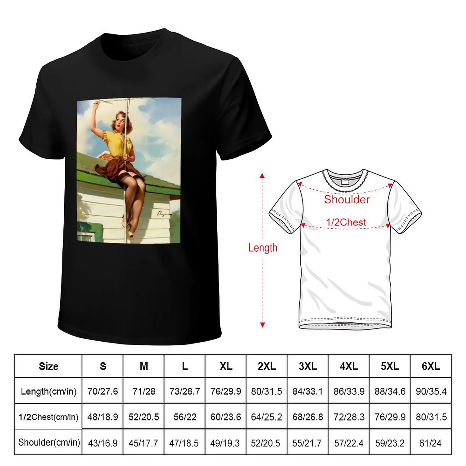 Gil Elvgren Appreciation T-Shirt Lightweight Running Sports T-Shirt