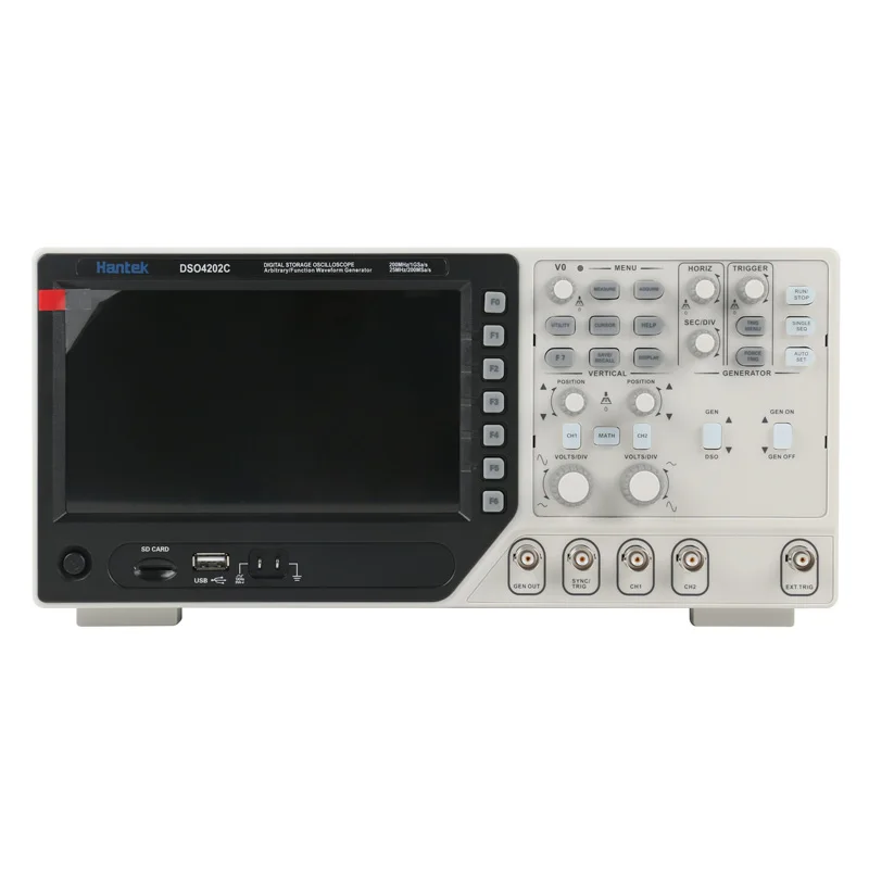 

Hantek DSO4204C Digital Storage Oscilloscope 200MHz 1GS/s Sample Rate 8" TFT LCD 4 Channel with Signal Generator Oscilloscope