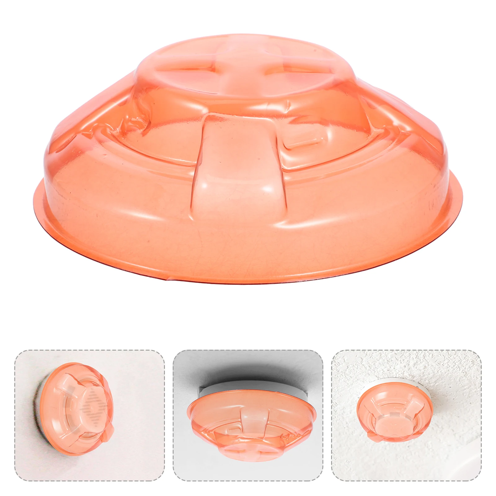 2pcs Smoke Protective Cover Plastic Dust Paint Resistant Cap Universal Fit for Kitchen Commercial Use Red Alarm Shield
