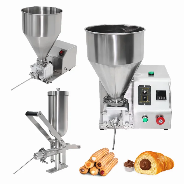 Mini Cake Batter Croissants Tabletop Paste Desktop Automatic Cream Cheese Filling Machines Automatic for Food Jam Cream Paste