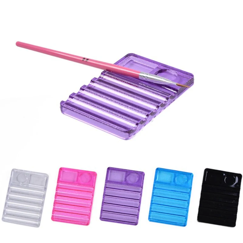 5 Grids Nail Art Painting Brush Holder Nail Brush Rack Painting Pen Rest Holder Stand UV Gel Brush Display Holder Manicre Tools