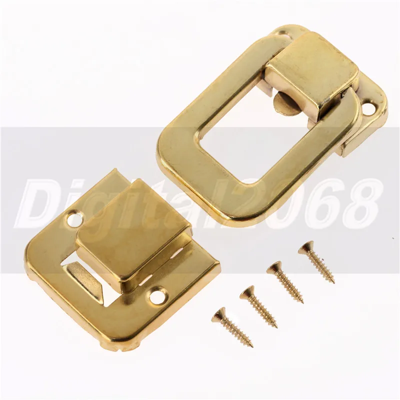 Drawer Latch Buckle Jewelry Gifts Wine Box Wood Latch Box Solid Clasp Buckles Agraffe Lock Hasps Hardware Door Furniture 47*33mm