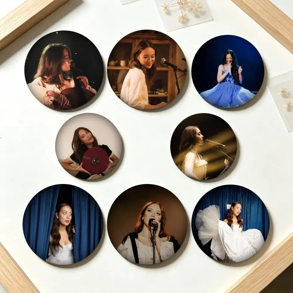 L-Laufey Pop Musician  25mm 32mm 44mm 58mm 75mm Brooches Badges Pins for Accessories Gift
