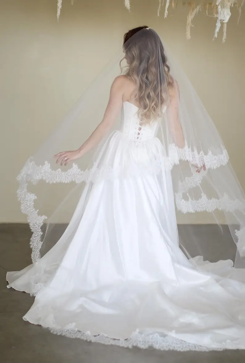 chantilly-lace-drop-veil-double-layer-bridal-tulle-wedding-veil-custom-length