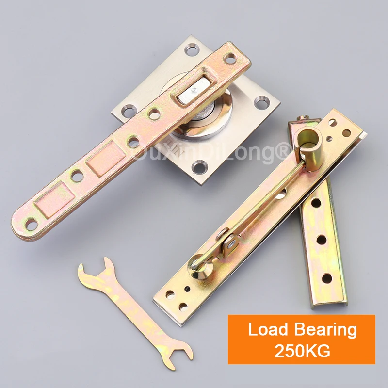 

Heavy Duty Door Pivot Hinges 360 Degree Rotation Invisible Hidden Furniture Door Hinges Install Up and Down Loading 250KG/Set