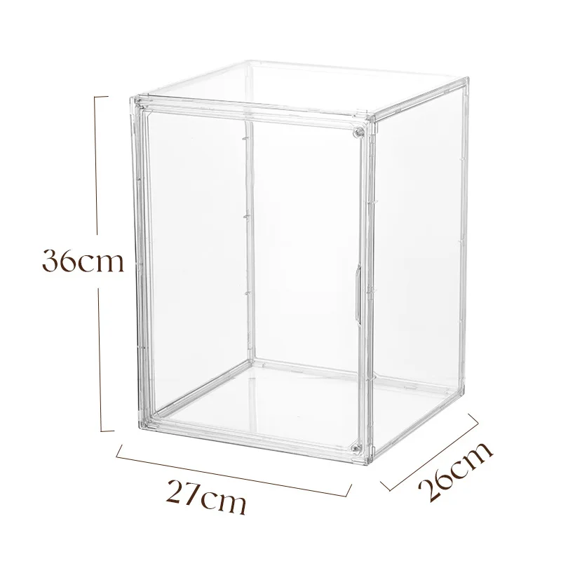 Transparent Storage Box Toy Display Storage Rack Plush Doll Magnetic Absorption Display Box Dust-proof Toy Model Display Frame