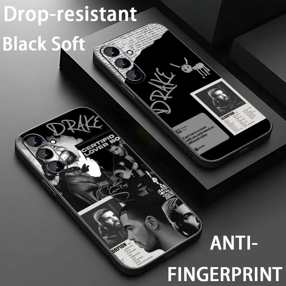 Rapper Aubrey A-Drake Phone Case For Samsung Galaxy S26 S25 S24 S23 S22 S21 Plus Ultra Note20 Soft Black