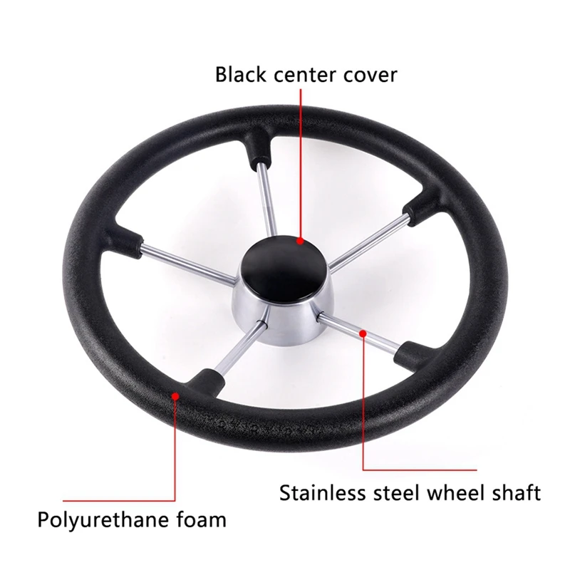

Marine Yacht Stainless Steel 13.5 Inch Steering Wheel For Boat Marine Yacht Ship Accessories