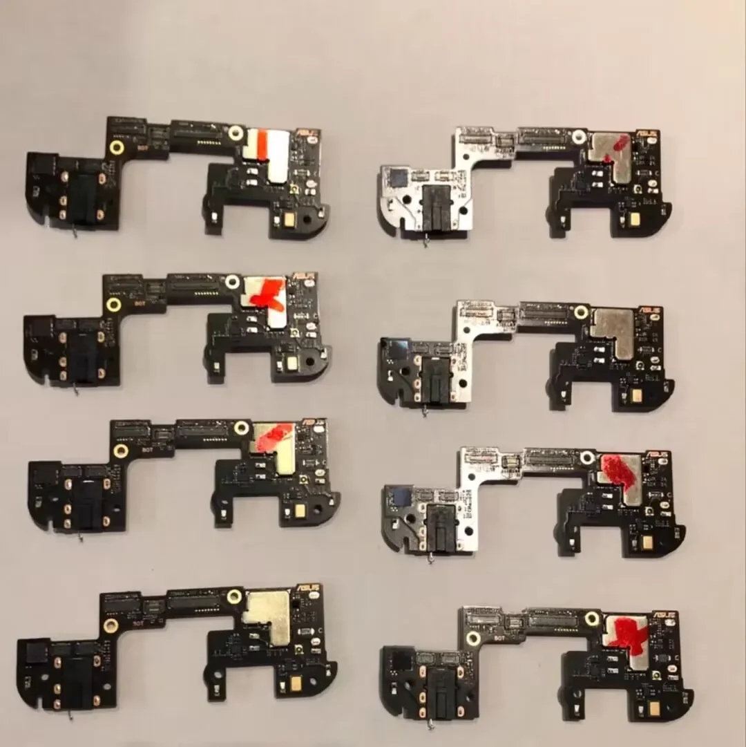 Replace For ASUS ROG Phone 5 5S 6 7 Pro 6D Ultimate SIM Card Reader Board Socket Slot Microphone Earphone Audio Jack Flex Cable