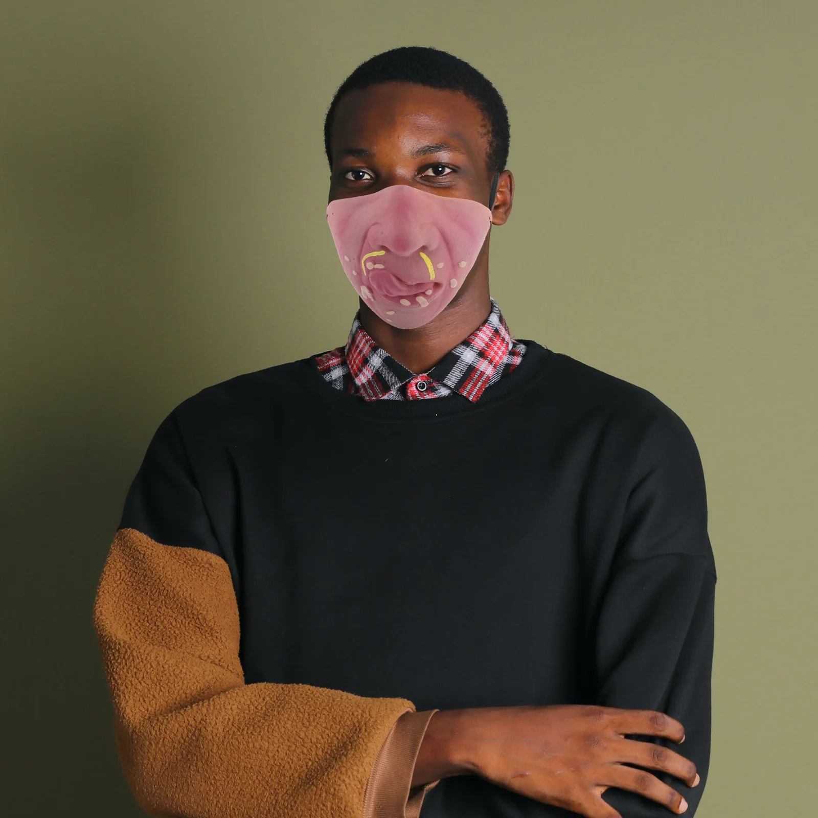 

Funny Half Face mask Unique Design for Halloween Costume Party Masquerade Cosplay Carnival Decorations Carnival Mask Men