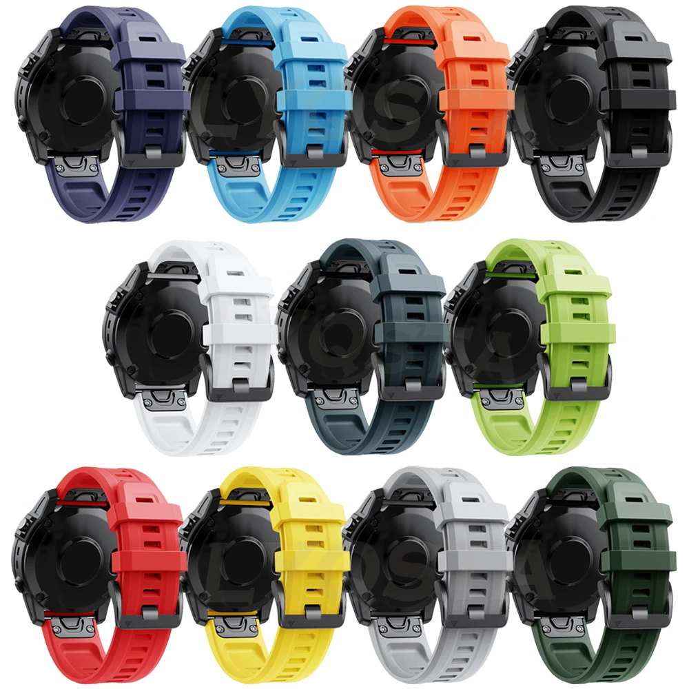 QuickFit Silicone Watch Strap For Garmin Instinct 2X Solar Watchband 26mm 22mm For Garmin Fenix 6X 6 Pro 5X 5 Plus 7X 7 Bracelet