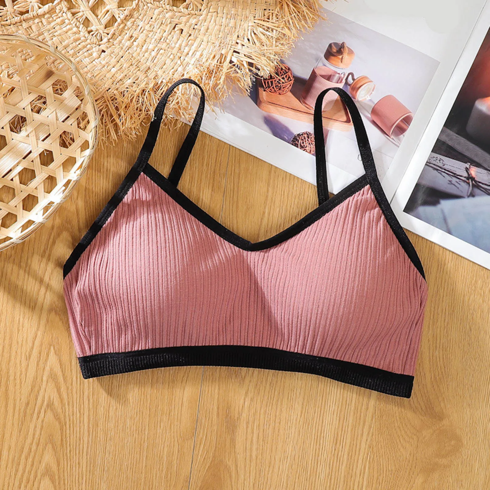 

Comfortable Breathable No Steel Ring Soft Underwear Girl Student Seamless Sport Sleep Bra Gathering Push Up Lingerie Bralette