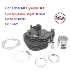 Performance 43MM Cylinder Piston Ring Gasket Kit D1E41QMB TB60 60CC Qingqi Sooter Parts