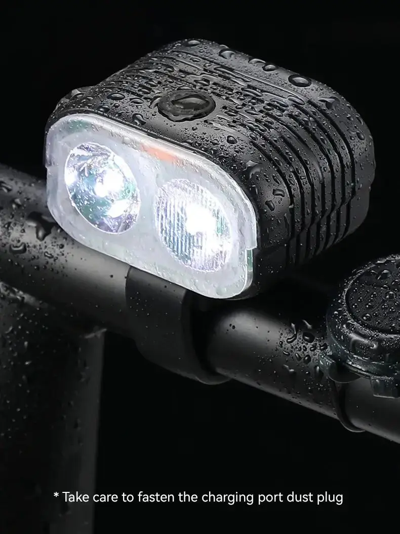 

Lights&Horns Dual Lamp 2in1 Bead In-Line Electric Bell Horn USB Led Waterproof With Horn Mountain Bike Dark Night Bicycle Parts