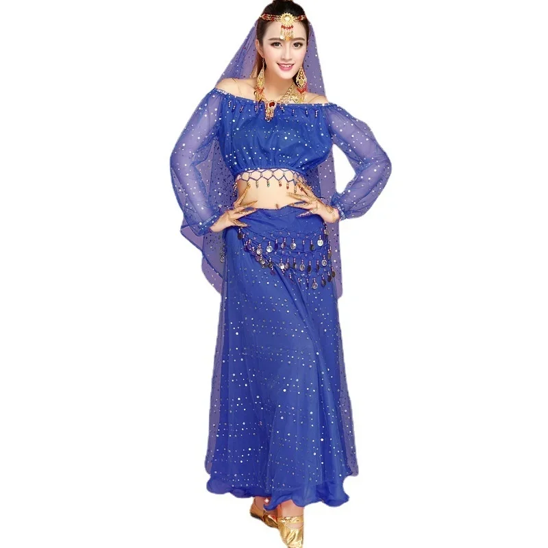 Fashion New Style adult Belly Dance Indian Dance Costume Set  Bollywood adult Outfit Belly Dance Performance Clothes Sets