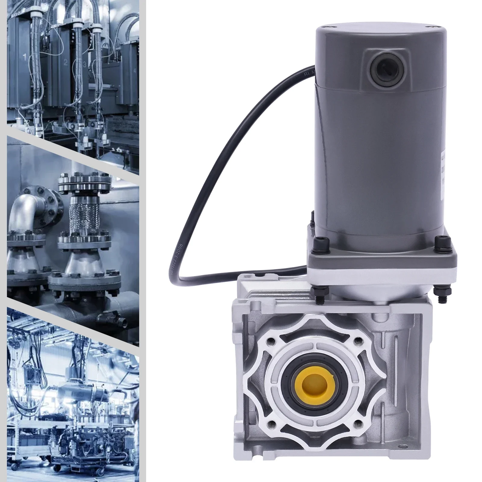 

120W Worm Gearbox NLRV-040 Worm Gear Reducer Gearbox 50:1 Ratio Worm Gear Reducer Gearbox Low Noise for Machinery & Automation