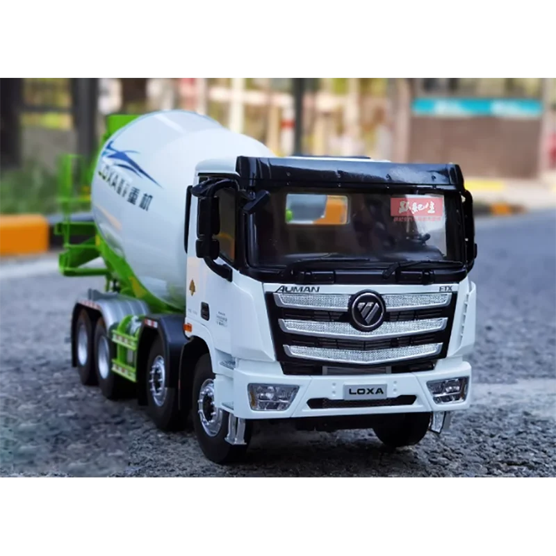 Diecast 1:24Scale Foton Oman EST Reza Heavy Machine L10 LOXA Concrete Mixer Truck Model Finished Simulation Collection Gift Toy