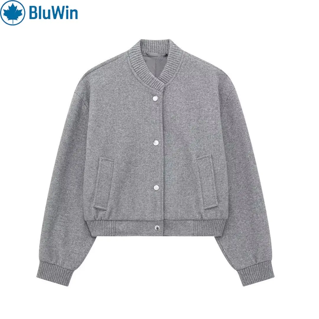 

URBANCHIC&ZAF 3Colors Streetwear Oversized Bomber Jacket for Women 2025 Winter Soft Loose Fit Flight Jacket Casual Coat