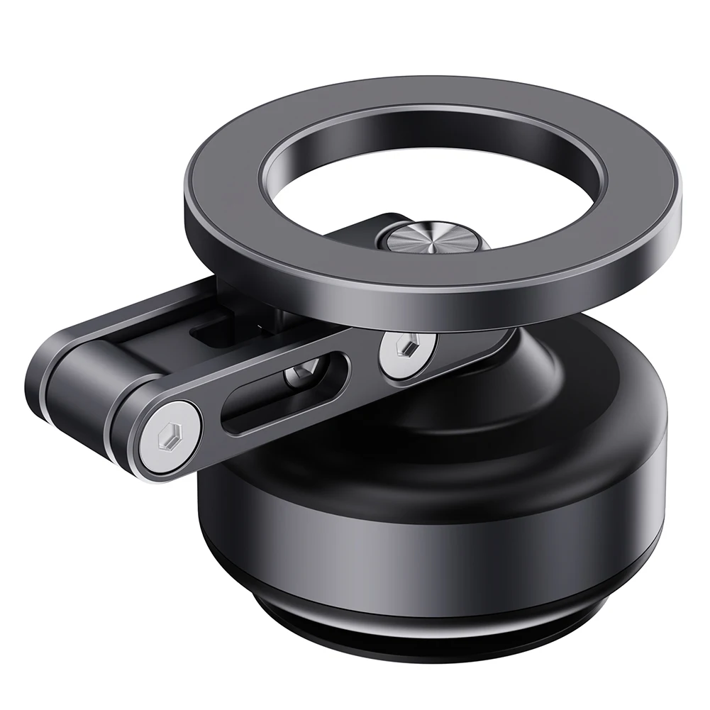 For Magsafe Intelligent Car Mount Folding Magnetic Vacuum Adsorption Suction Cup Bracket Electric Vacuum Swivel Stand for iPhone