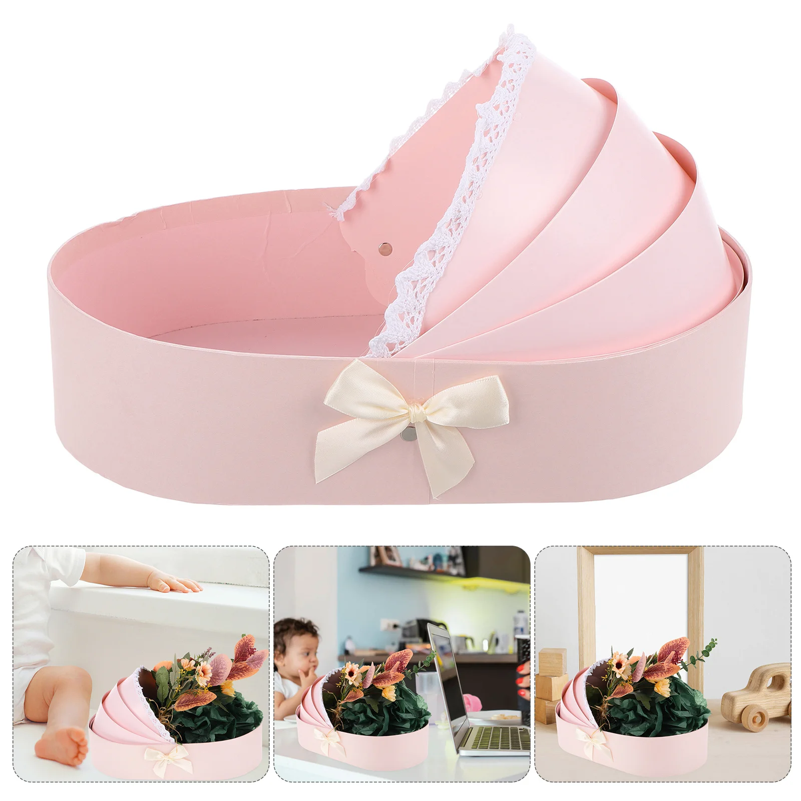 

Flower Gift Box Set Bouquet Packaging For Shower Wedding Mothers Day Graduation Fresh Flower Wrapping Box