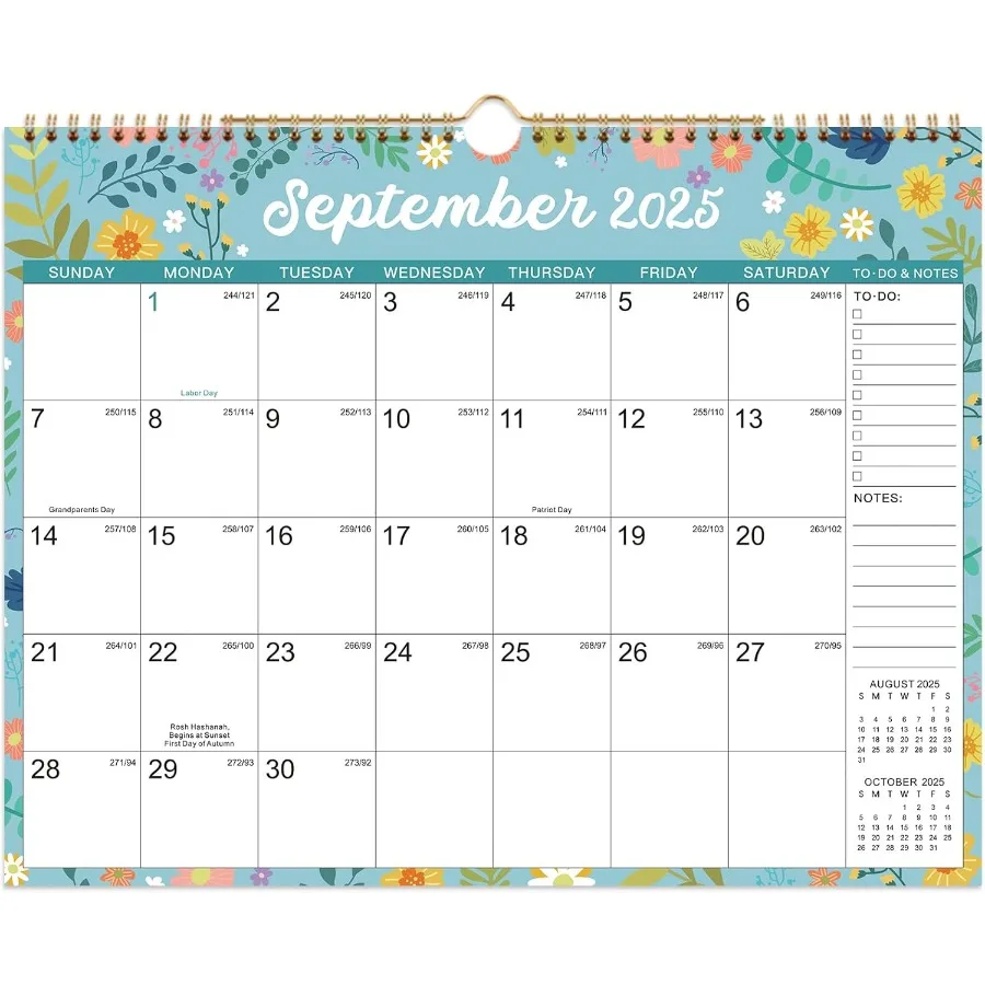 

Настенный календарь на 2026 Календарь на 2026 Н. 2026 Дел. Настенный календарь на 18 месяцев на 2026 с толстой бумагой Прочный двойной проволочной переплет Идеально подходит