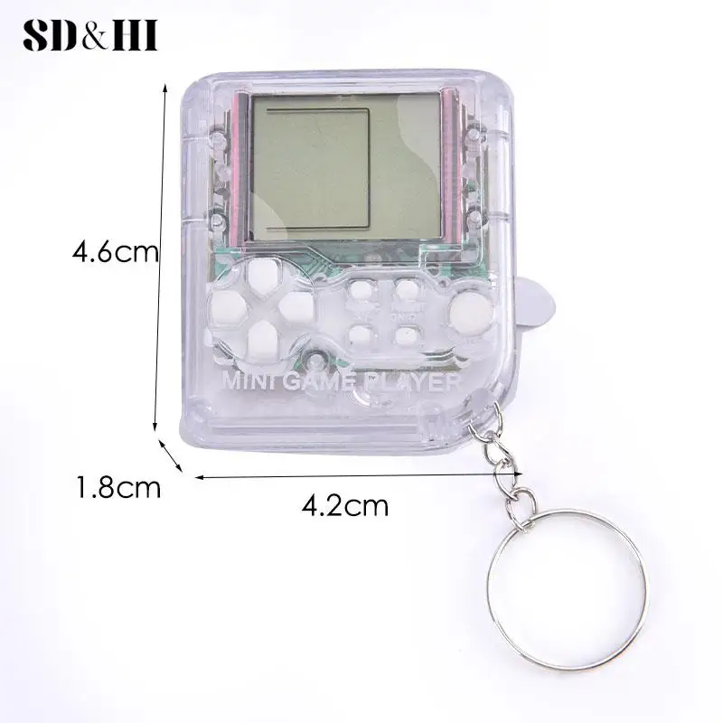 Pocket Mini Classic Game Machine Keychain Children\'s Handheld Retro Nostalgic Game Console With Keyring Video Game 26 Games Gift