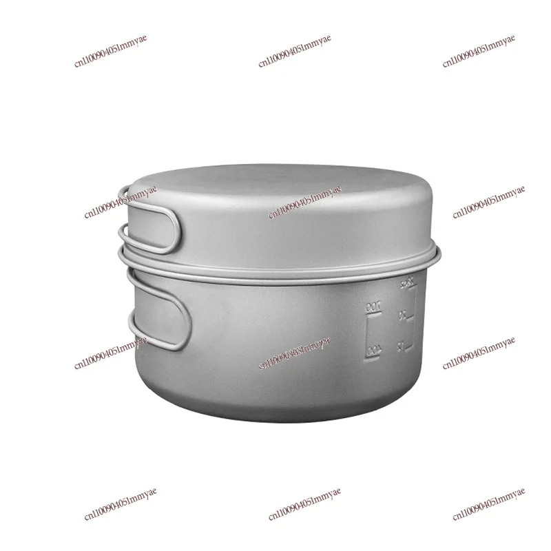 

Pure Titanium Pot Set Multifunctional Lightweight Portable Folding Outdoor Camping Picnic Household Titanium Pot Set