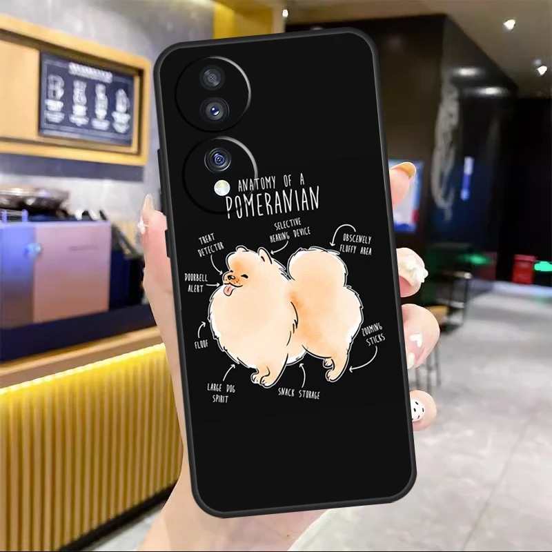 Pomeranian Dog Case For Honor 90 Lite 70 Lite 50 X8a X9a X7a X6a X7 X8 X9 Magic 5 Pro 4 Lite 9X 8X Coque