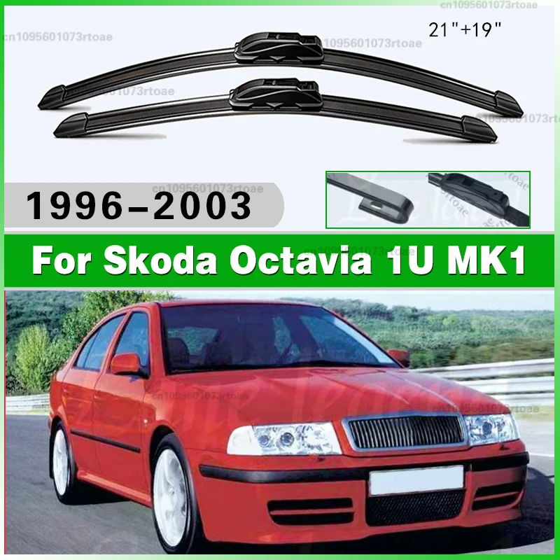 21"+19" 1996-2003 Auto-Windschutzscheibenwischer, Scheibenwischerblätter, passend für U-Hakenarme, Scheibenwischerblatt für Skoda OCTAVIA MK1