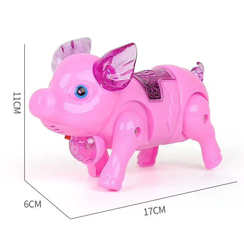 New Pink Color Electric Walking Pig Toy With Light Musical Kids Funny Electronics Toy Children Birthday Gift Toys