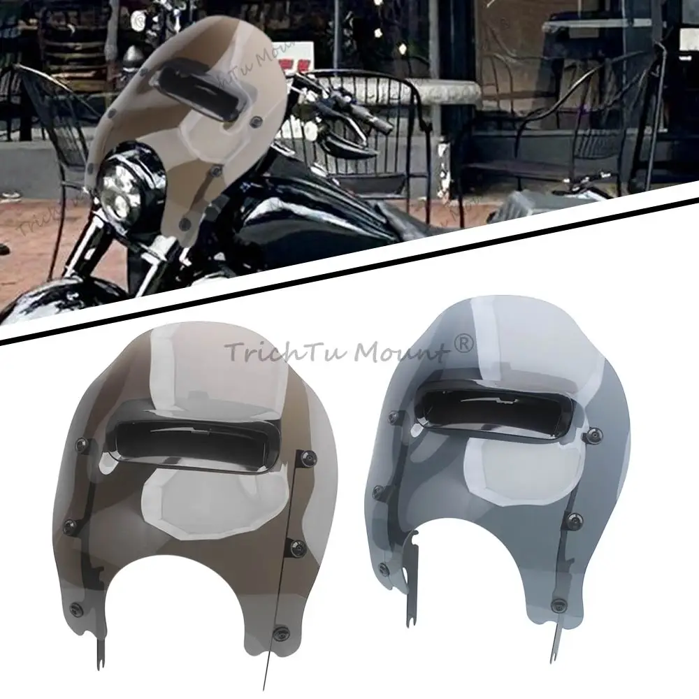 Motorcycle Windshield Wind Deflectors For Harley-Davidson Road King Classic FLHRC/I Special FLHRXS 1994-2025 Light Smoke Brown
