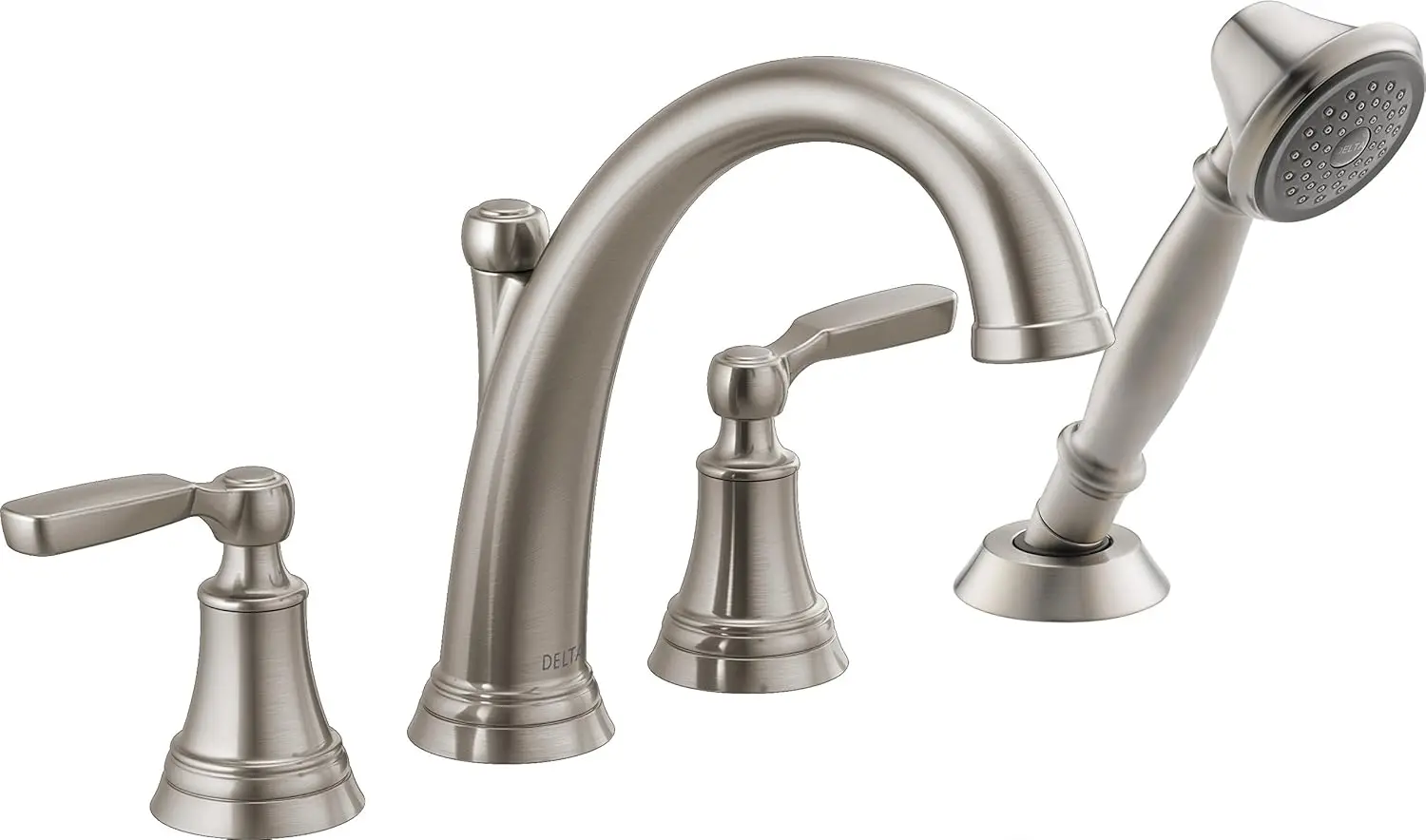 Faucet T4732-Ss Woodhurst Roman Tub With Handshower Trim, Stainless (Valve Sold Separately)