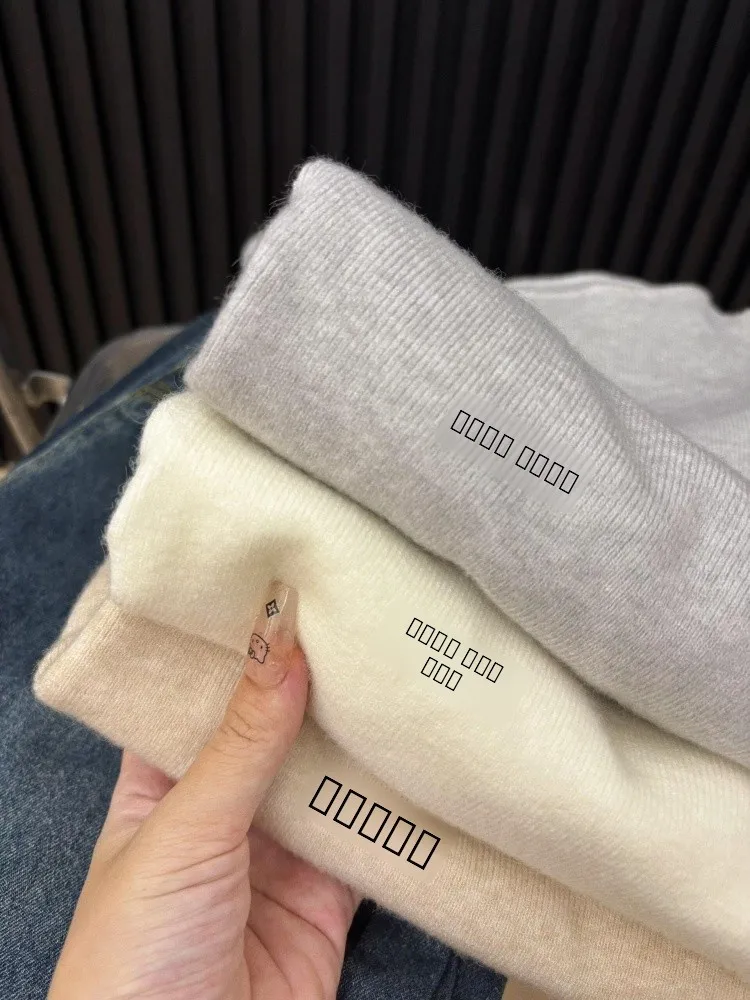 Base da donna morbida e delicata sulla pelle irt f Collo alto Top lavorato a maglia dimagrante Inverno lungo Sve Sweet Sle Design semplice