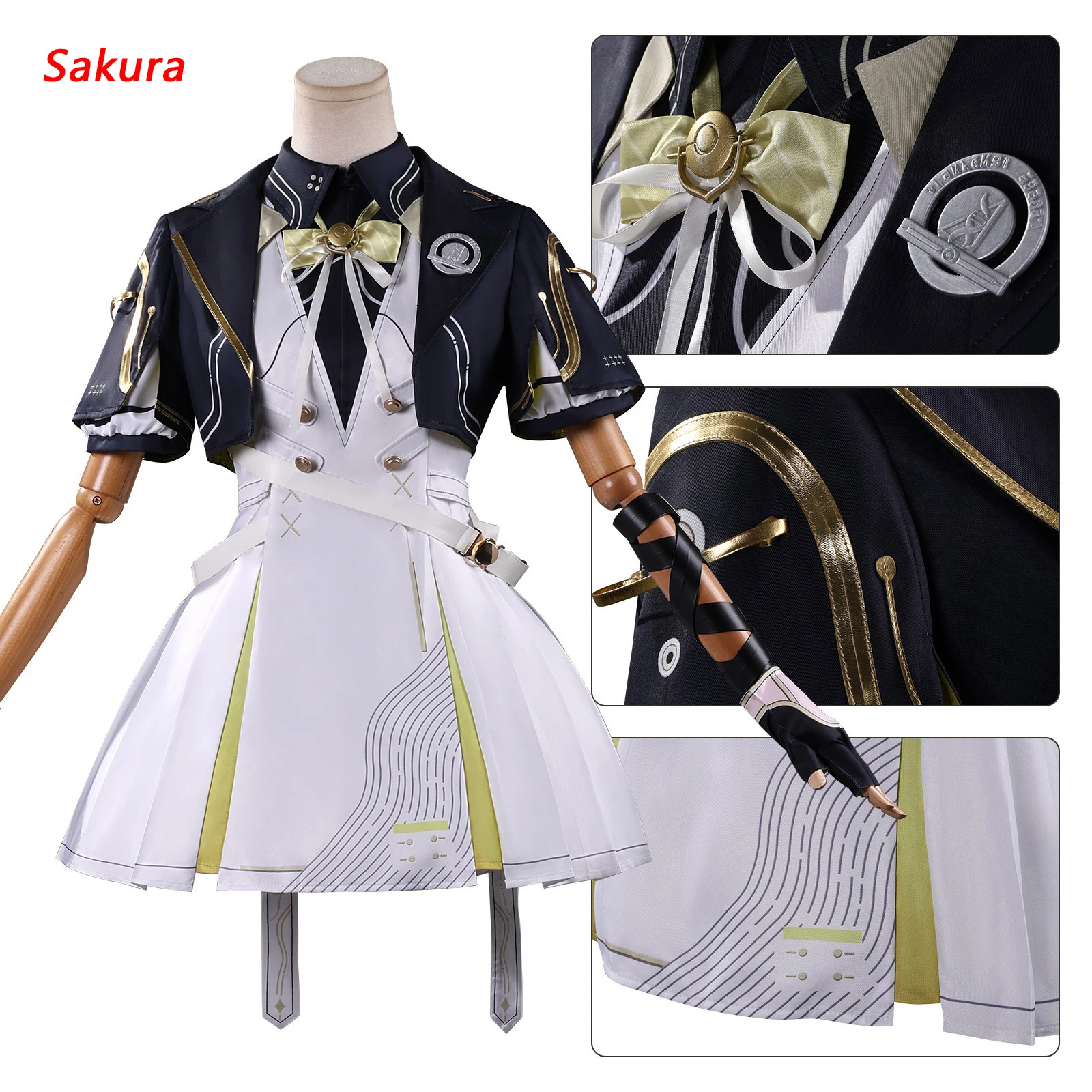 

Wuthering Waves Rover Cosplay Costume - Female School Uniform Anime Game Roleplay Outfit
