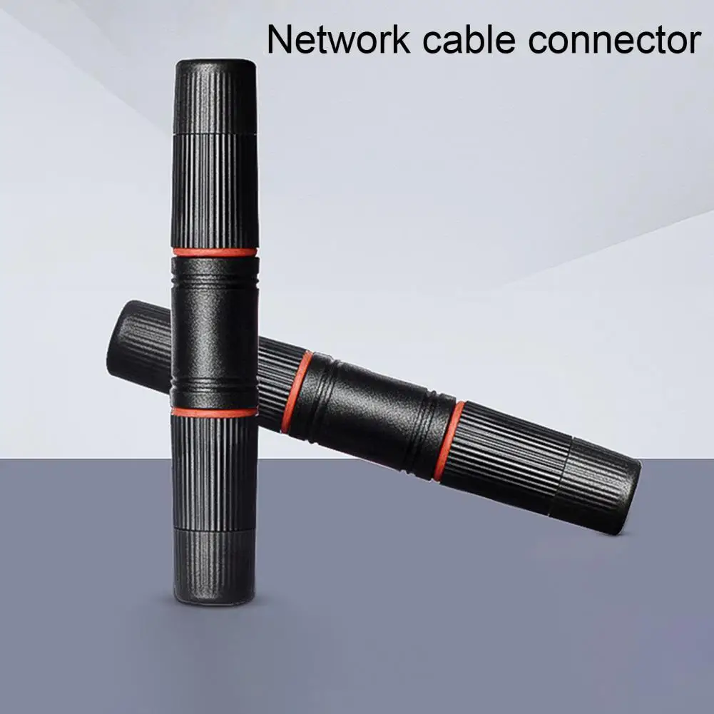Network Connector Gold-plated Plug Play Waterproof Female to Female RJ45 LAN Splitter Adapter for Outdoor