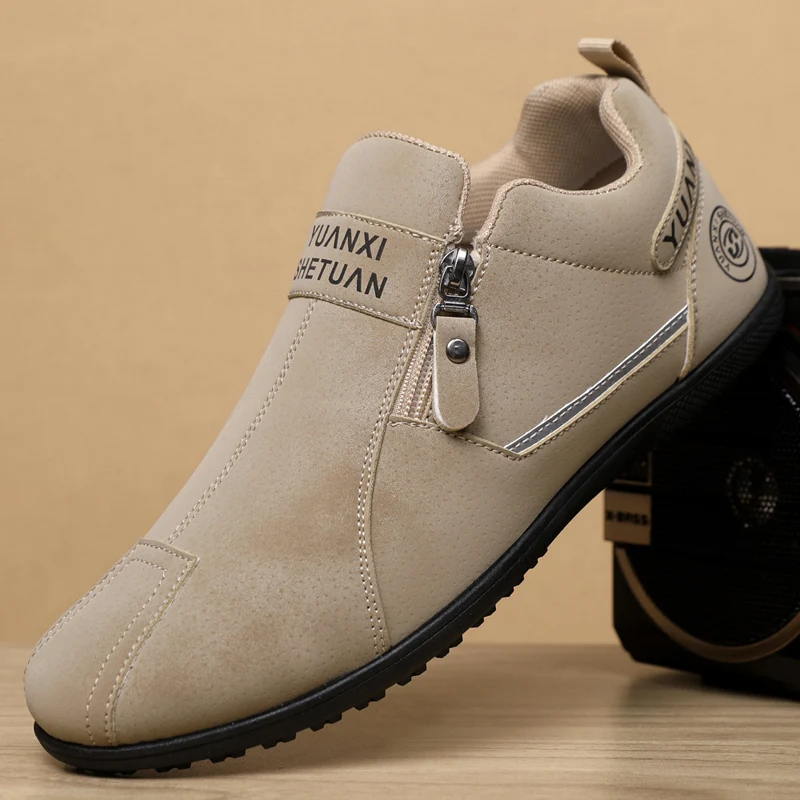 

Кожаная мужская повседневная обувь, удобные прогулочные кроссовки без шнуровки, уличная походная обувь, роскошная дышащая обувь для ленивого вождения, Zapatos