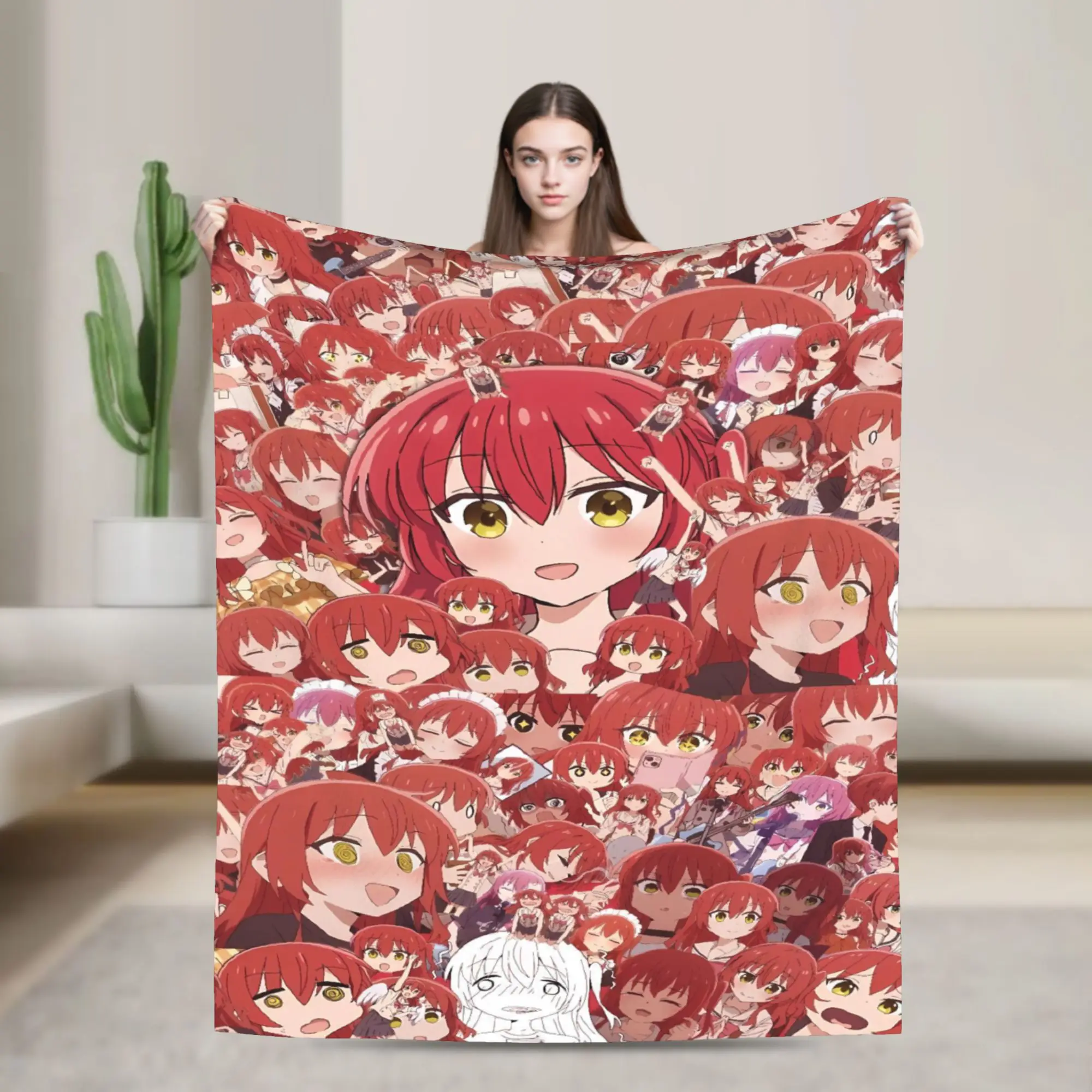 Super Soft Blankets Travel Office Bocchi The Rock Bedding Throws  Flannel Bedspread For Couch Chair Sofa Bed Sofa Bed Cover