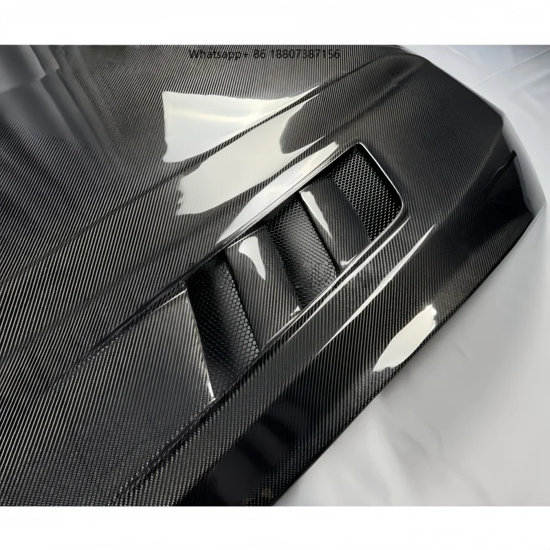 ForFord Mustang GT Dark Horse S650 2024   TF Type Carbon Fiber Ventilation Hood Engine Cover