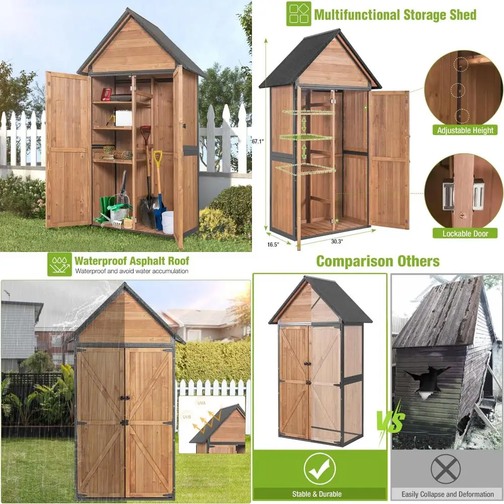

Sturdy Metal Frame Outdoor Storage Shed with Adjustable Shelves and Wooden Floor for Garden Tools and Equipment