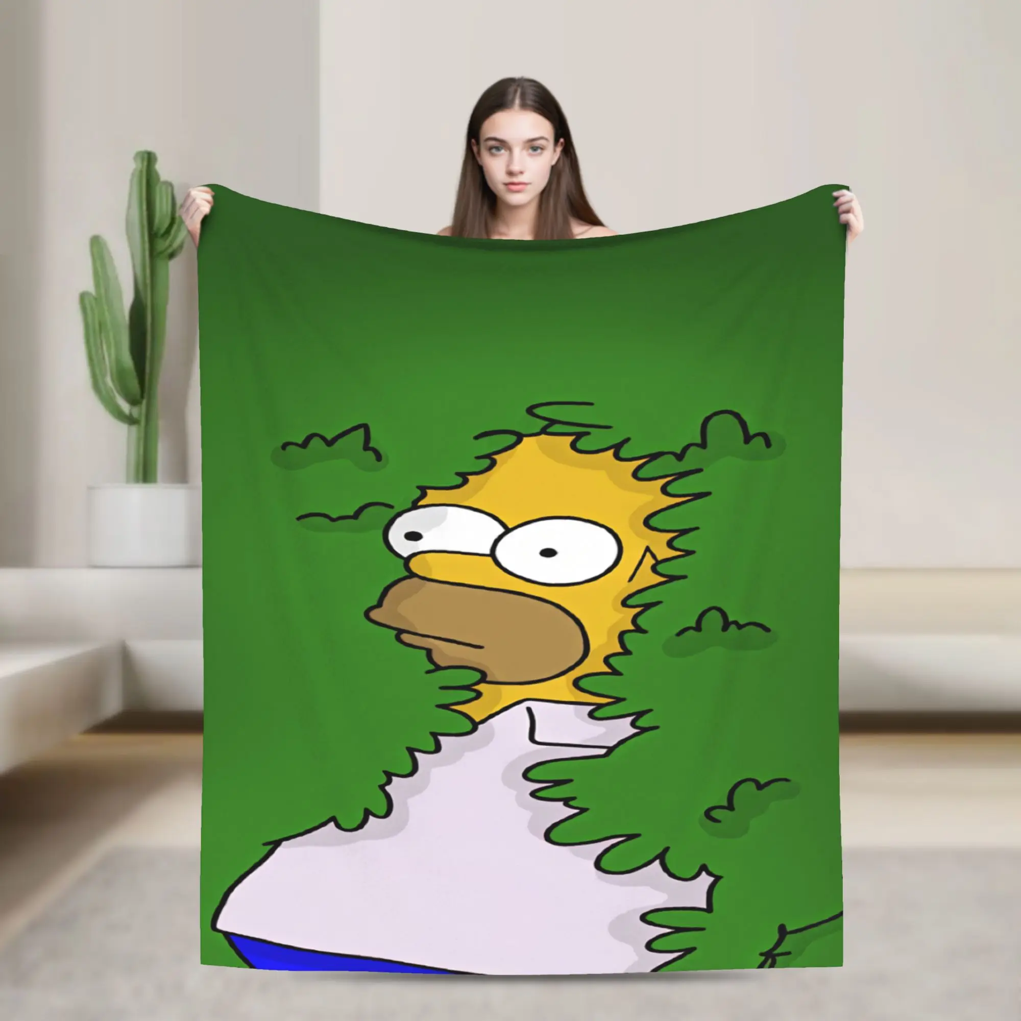 The S-simpsons  Warm Blanket  Picnic Plush Throw Blanket Novelty Couch Chair Flannel Bedspread Sofa Bed Cover