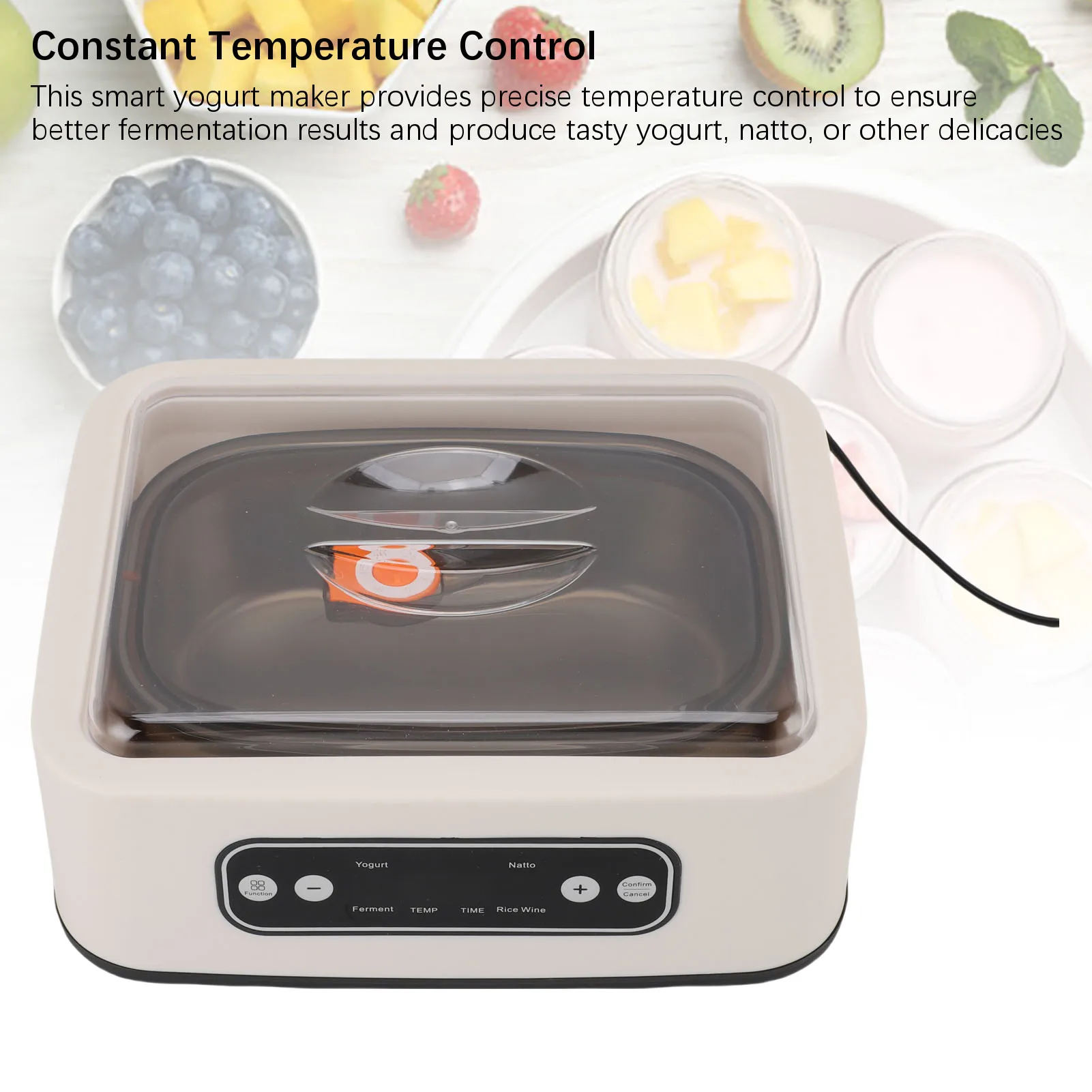스마트 요구르트 제조기 대용량 사각 자동 발효기 효소 기계 (쌀 와인, 낫토, 항온 유지용)