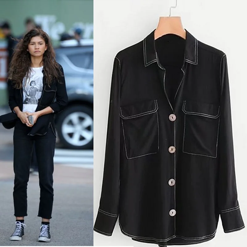 

Женская шелково-хлопковая футболка с длинным рукавом Zanda Bla, вдохновленная фильмом «Человек-паук: Вдали от дома», новая весенняя коллекция.