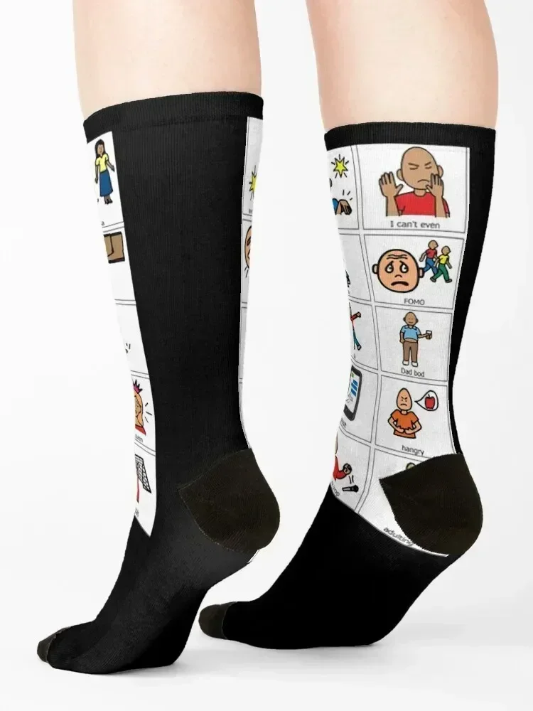 AAC Slang Socks designer warm winter Soccer happy Designer Man Socks Women's