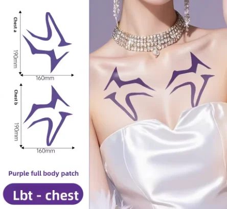 رومي الوشم ملصق Dmon هنتر لعب الأدوار ملصقات الوشم شخصية التحول ملصقات هالوين الطرف الديكور الدعائم